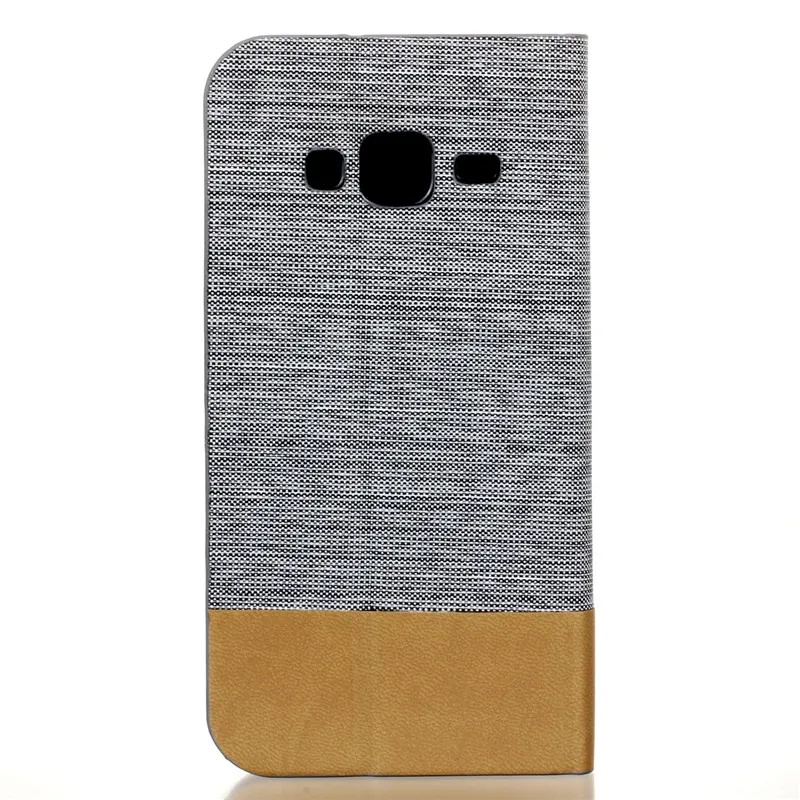 Чехол для SAMSUNG J3 J3109 SM-J320F, Роскошный чехол, смешанные цвета, кошелек, слот для карт, холщовая кожа, подставка, откидная крышка для SAMSUNG J3