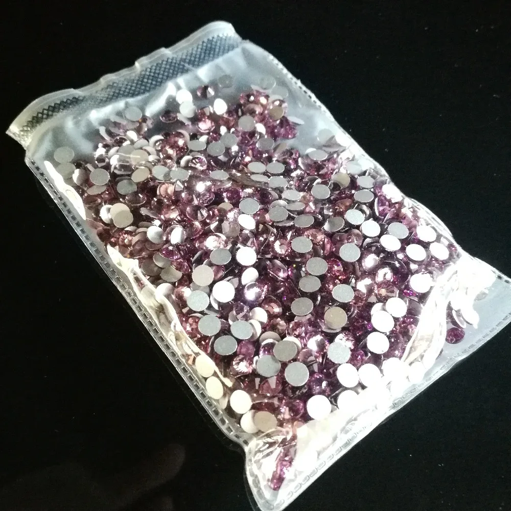 Круглый Форма стразы цвета светлого аметиста приклееные Стразы SS20 (4 6 4 8 мм) для