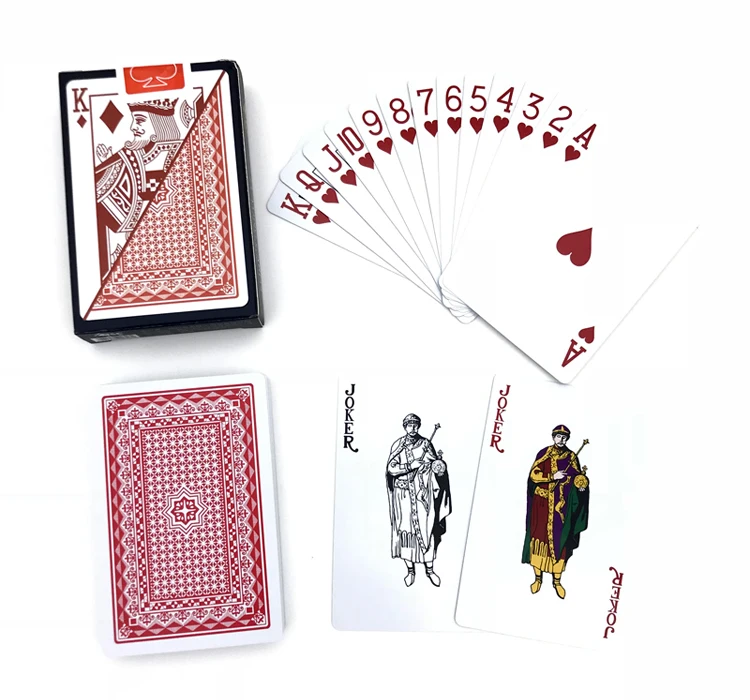 2Set/Lot Pattern Baccarat Texas Hold'em Plastic Playing Cards Waterproof Poker Cards Pokerstar Board Game 2.28*3.46inch qenueson