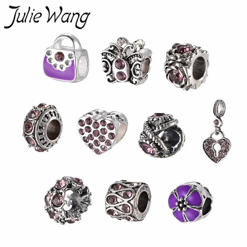 JulieWang 10 шт./компл. имитация капельного масла буровые бусины из сплава ювелирное