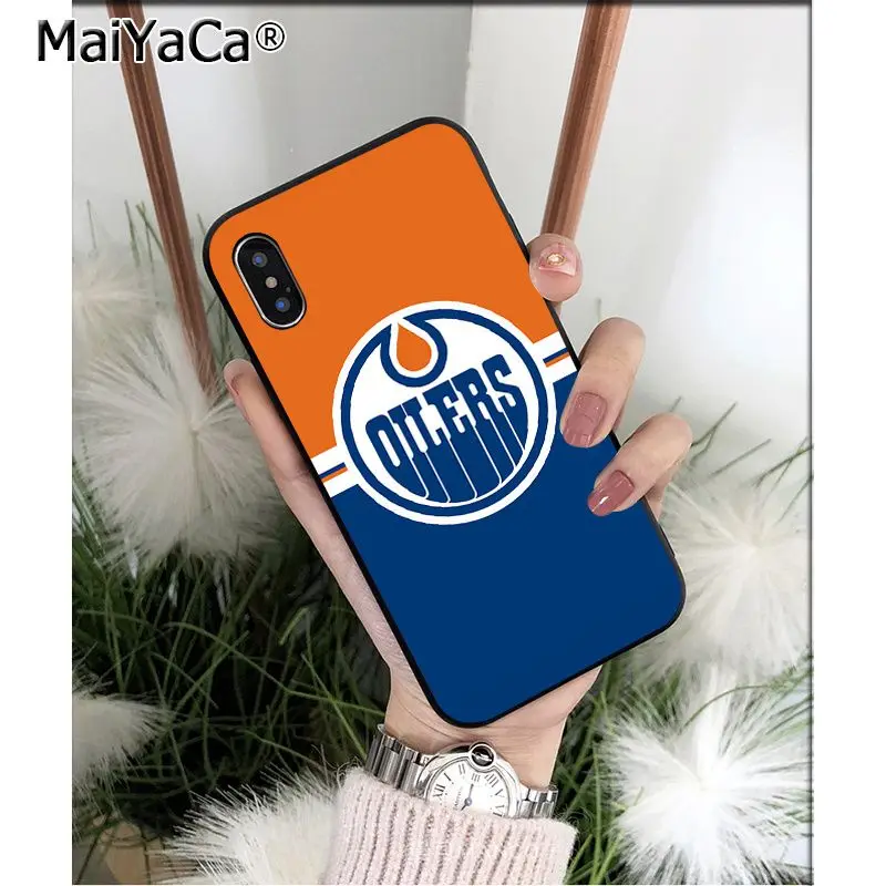 MaiYaCa Edmonton Oilers клиент высокое качество чехол для телефона для Apple iPhone 8 7 6 6S Plus X XS MAX 5 5S SE XR Чехол для мобильного телефона s - Цвет: A14