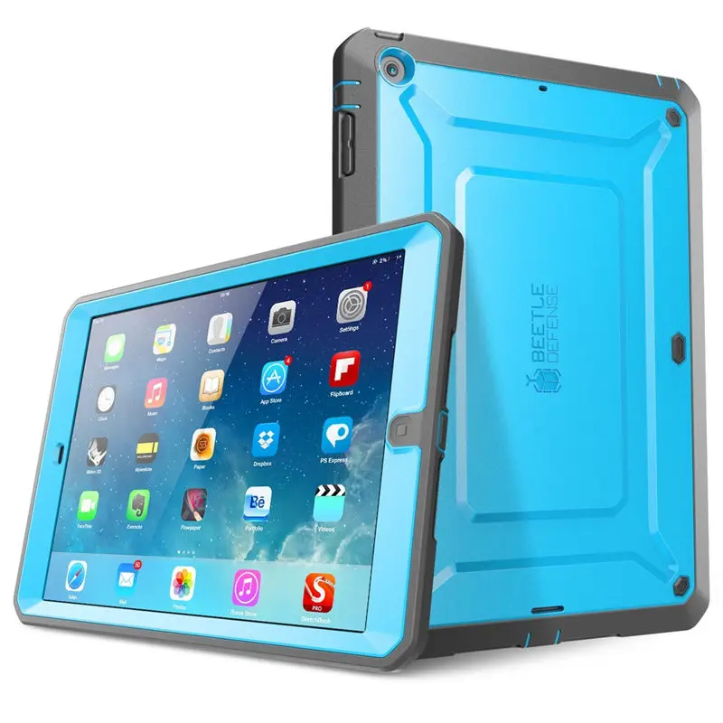 SUP чехол для ipad Air Чехол UB Pro полный корпус прочный двухслойный Гибридный защитный чехол со встроенной защитной пленкой - Цвет: Blue