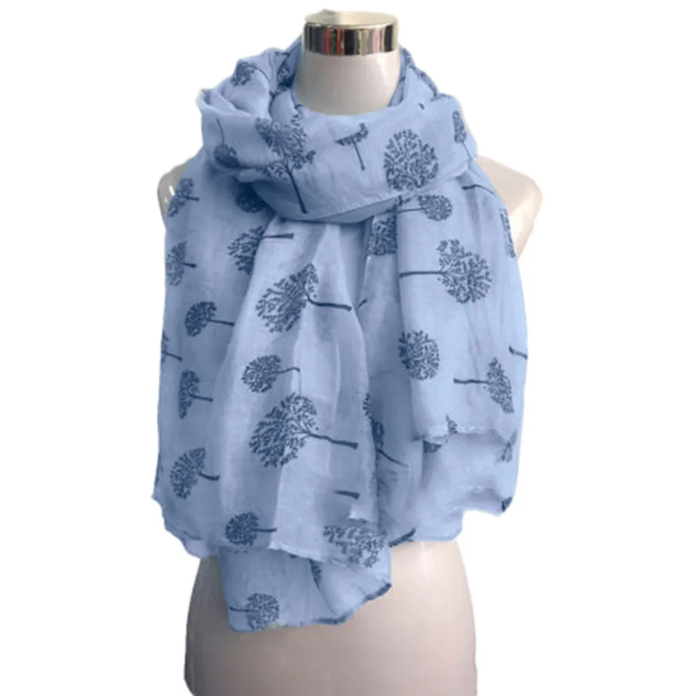 2019 Shawl Scarf Spring Women Printed Dandelion Soft Chiffon Wrap Wraps Scarves Clothing Beauty Friend Gift H1812 |