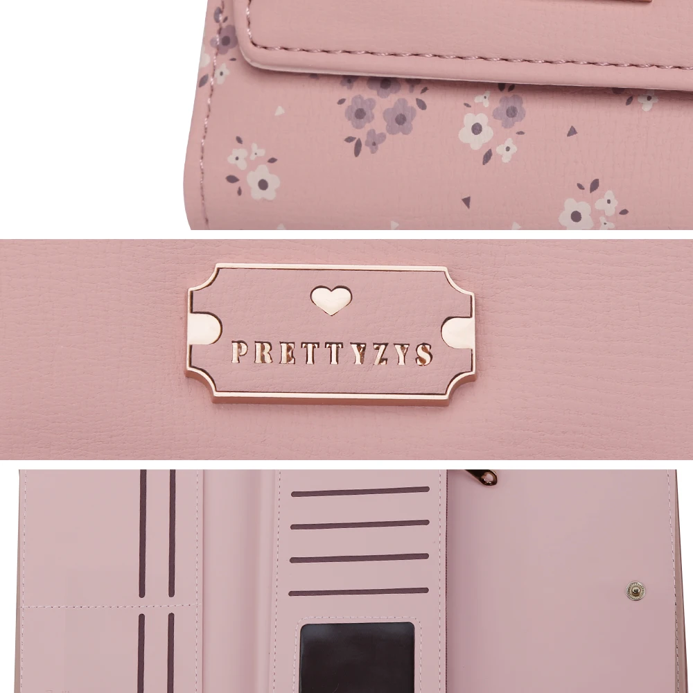 2019 цветочный кожаный женский кошелек женские длинные портативные