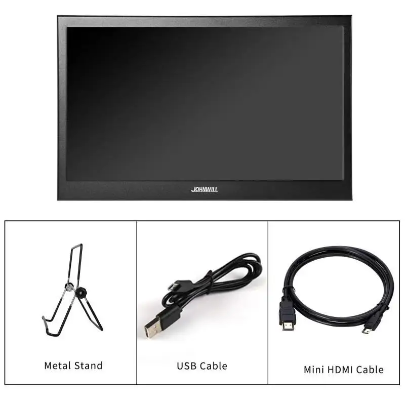 With Metal stand 11,6 дюймов 1080P портативный ЖК игровой монитор ПК HDMI TVPS3 PS4 Xbo x360 ips ЖК светодиодный кожаный чехол дисплей монитор для Raspberry Pi - Цвет: With Metal stand