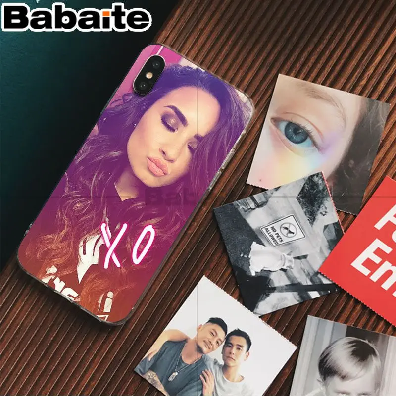 Очаровательный цветной чехол накладка для телефона с рисунком Деми Lovato