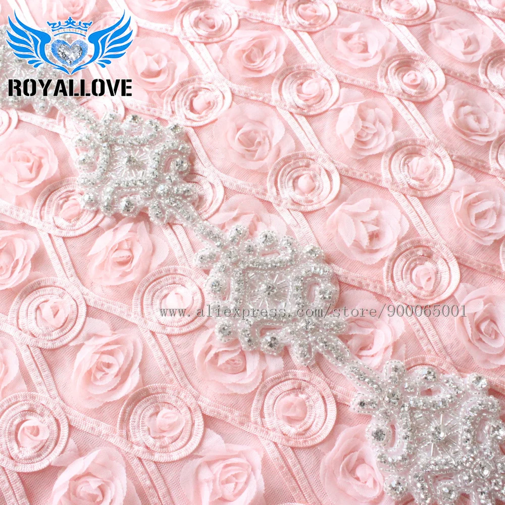 1 Yard Beaded Embroidered Rhinestones Applique Braided Lace Ribbon Trim Sewing Material For Wedding Dress DIY Craft Supply | Дом и сад