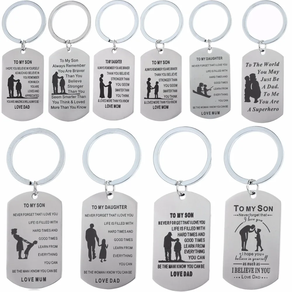 Брелок для ключей из нержавеющей стали мальчиков и девочек|Брелоки| |