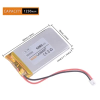 3 7v 1250mah lithium li polymer li ion rechargeable battery for mp3 mp4 game boy mouse gps psp pda lampe speaker 503562
