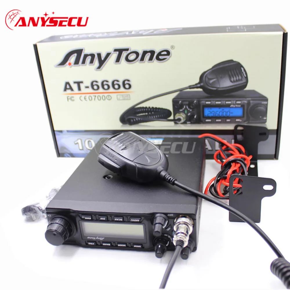 Большие ЖК-дисплеи AT-6666 AM FM USB LSB PW CW 10 метров 28,000-29,700 МГц 40 каналов cb радио+ программный кабель