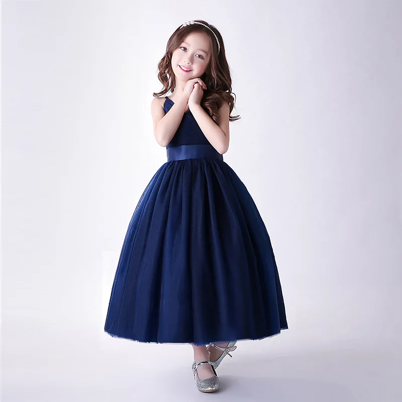 

2018 New Flower Girls Party Dress Teenage Girls Formal Bridesmaid Wedding Girl Christmas Princess Ball Gown Kids Vestido CC772