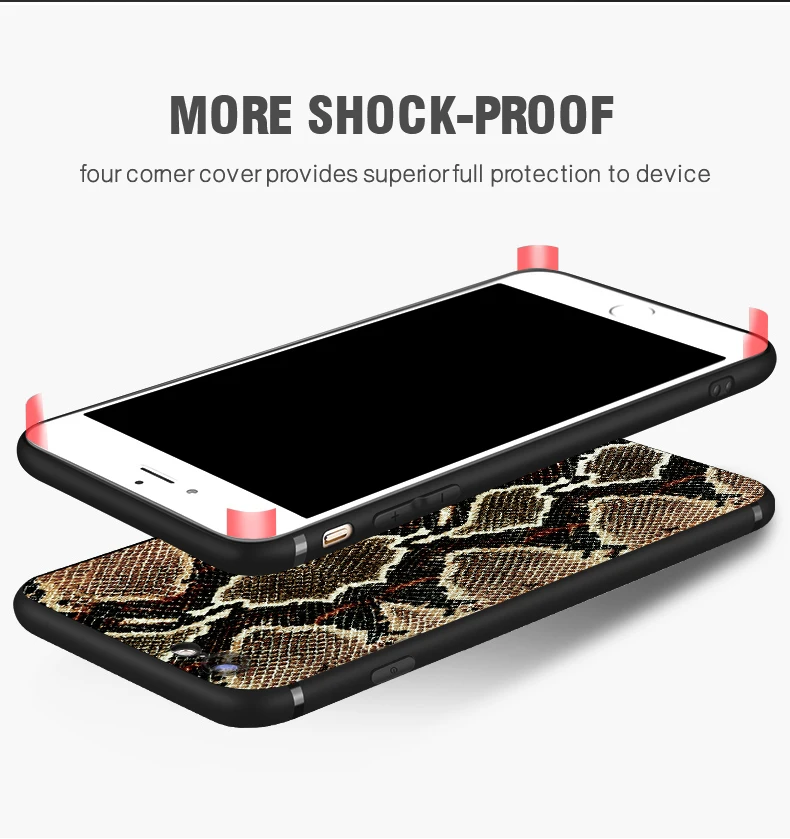 Чехлы для телефонов iPhone 6, 6 S, 7, 8 Plus, X, XS, XR, XS, MAX, змеиная кожа, Зебра, леопард, крокодиловый принт, Мягкий ТПУ силиконовый чехол-накладка