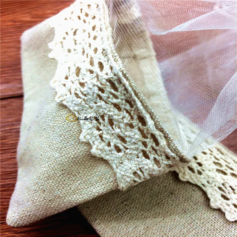 Джутовая льняная гессенская свадьба подарочные сумки Сумка марлевые конфеты