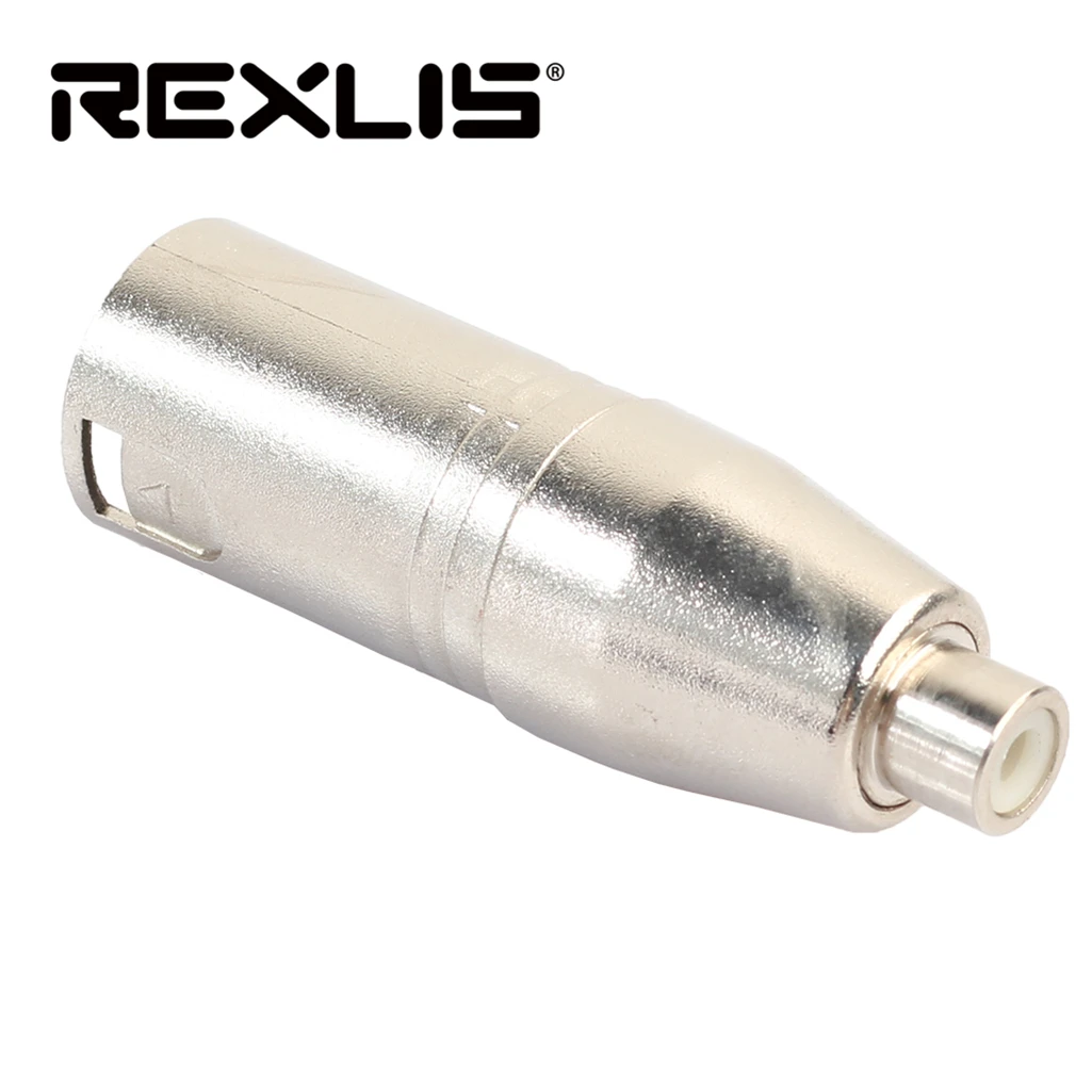 REXLIS Металл Аудио Адаптер XLR 3Pin мужчин и женщин RCA аудио разъем адаптера конвертера