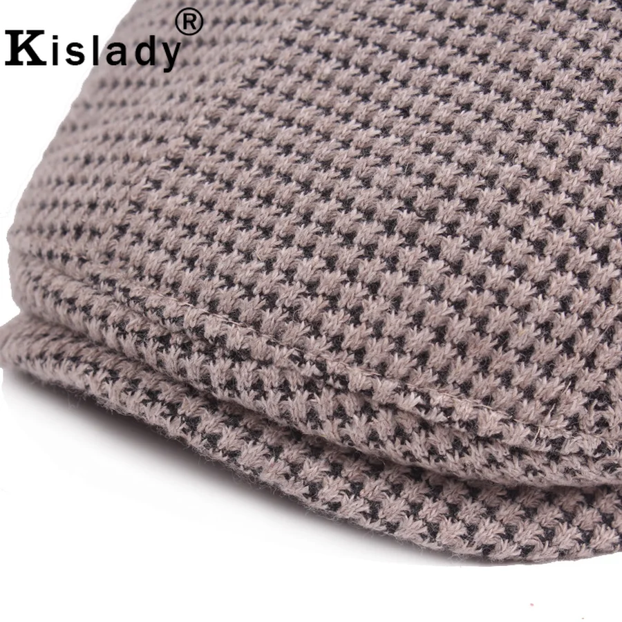 Kislady Регулируемый повседневное чёрный берет кепки новый Осень Зима утолщаются