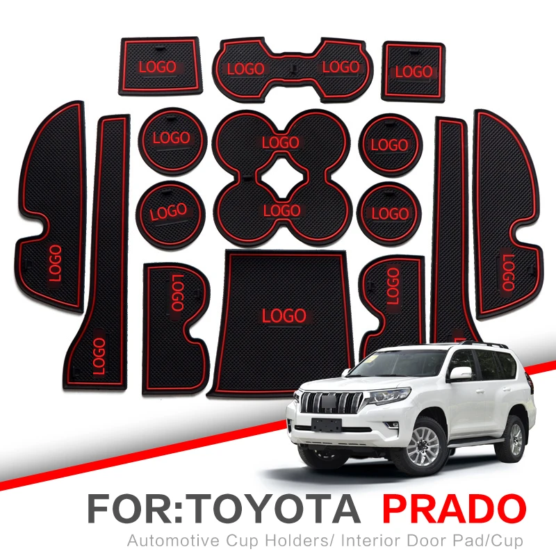 Коврик со слотом для ворот Toyota Land Cruiser Prado 2010 2019 150 LC150 J150 коврик с желобом двери