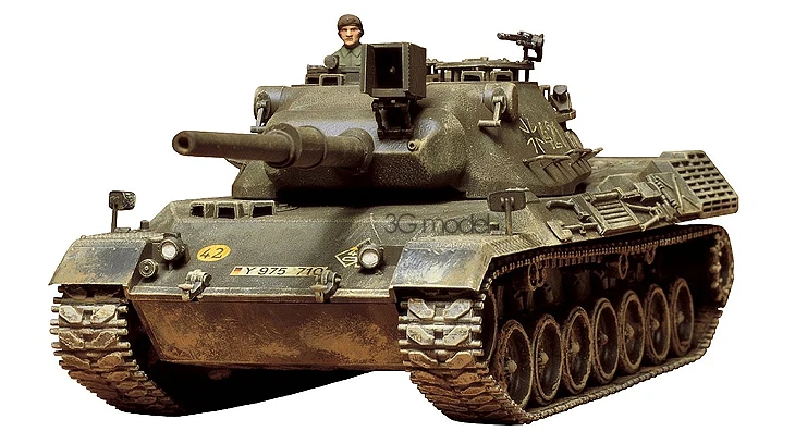 Танк масштаб модель West German Leopard Средний Военный танк Строительный набор сделай