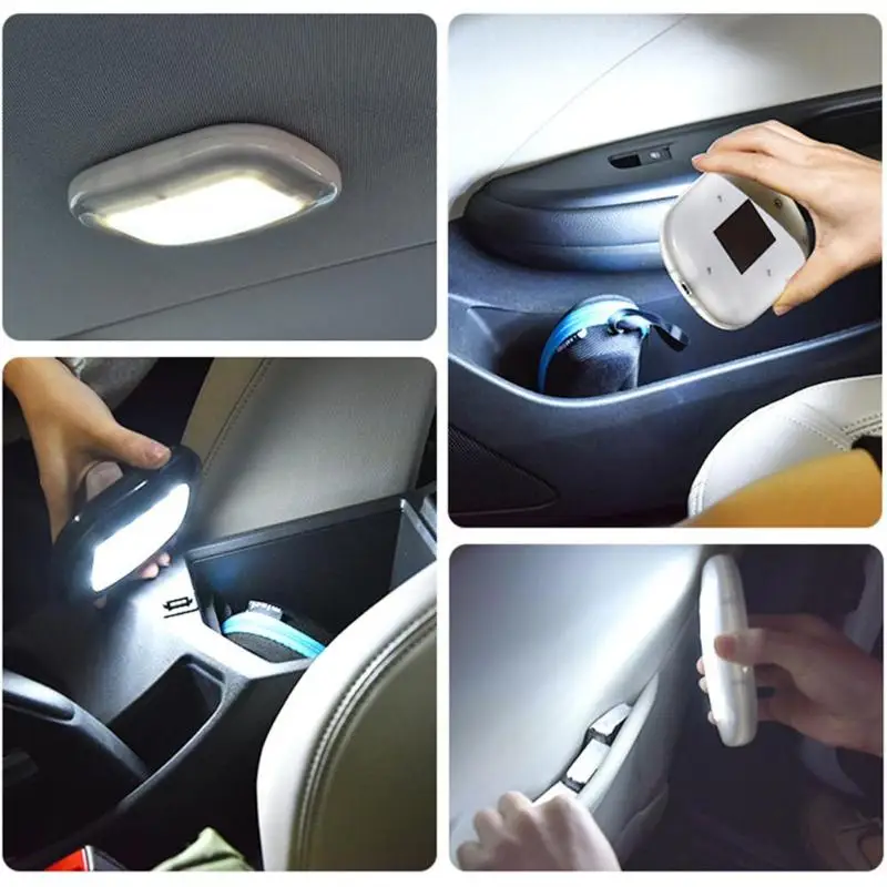 Universal USB Rechargeable White/Blue LED Car Reading Light Interior Roof Doom Lamp Magnetic Styling Night | Автомобили и