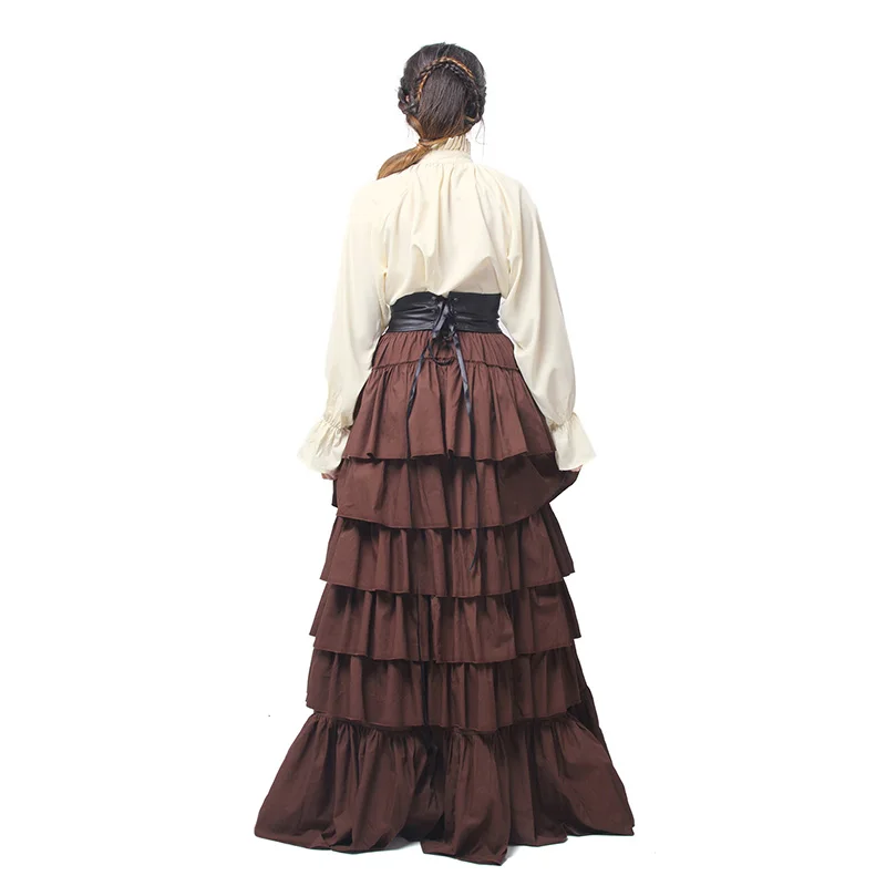 Женский ретро костюм ROLECOS блузка средневековой эпохи Возрождения и длинная юбка