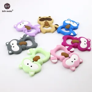 Детский силиконовый Прорезыватель для зубов Let's Make, 10 шт., симпатичный Прорезыватель для зубов без бисфенола А, подарок на душ, ожерелье сделай сам, детский Прорезыватель для зубов