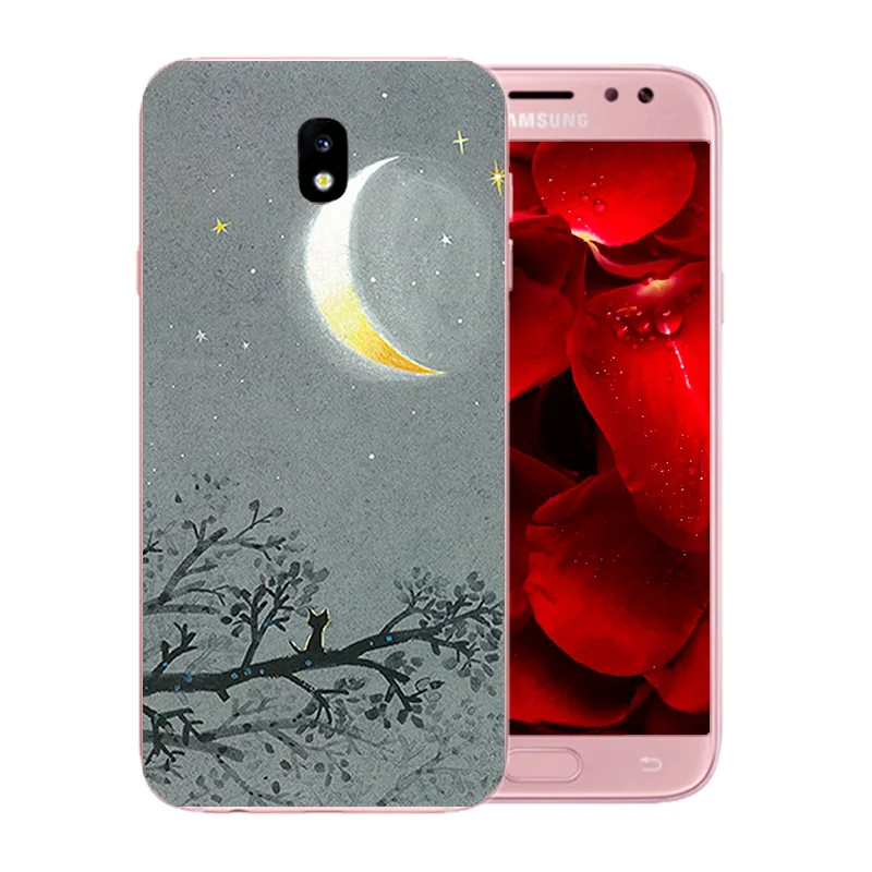 For Samsung Galaxy J5 2017 Phone Case Silicone Space Moon Pattern Gel Cover for Pro J530F Europe Version Protect Shell |