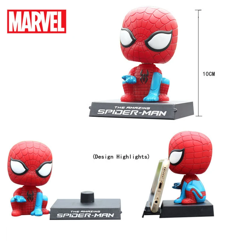 Creativity Cute Cartoon Captain America Shaking Head Nodding Trinket Dashboard For Car Ornaments Decoration Auto Accessories | Автомобили
