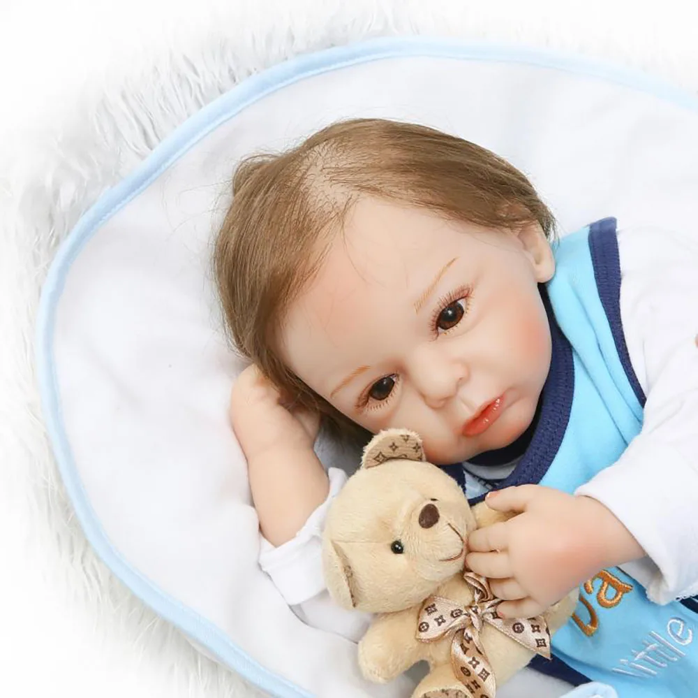 Действительно Настоящее Реалистичного Reborn Baby Doll 20 дюймов Мягкий силиконовый