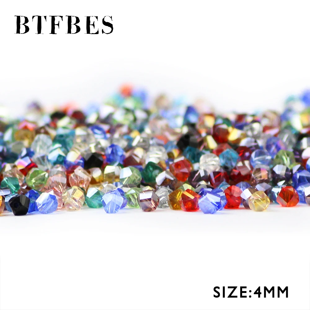 Бусины разделители из австрийского хрусталя BTFBES с огранкой 4 мм 100 шт.|4mm beads|beads for