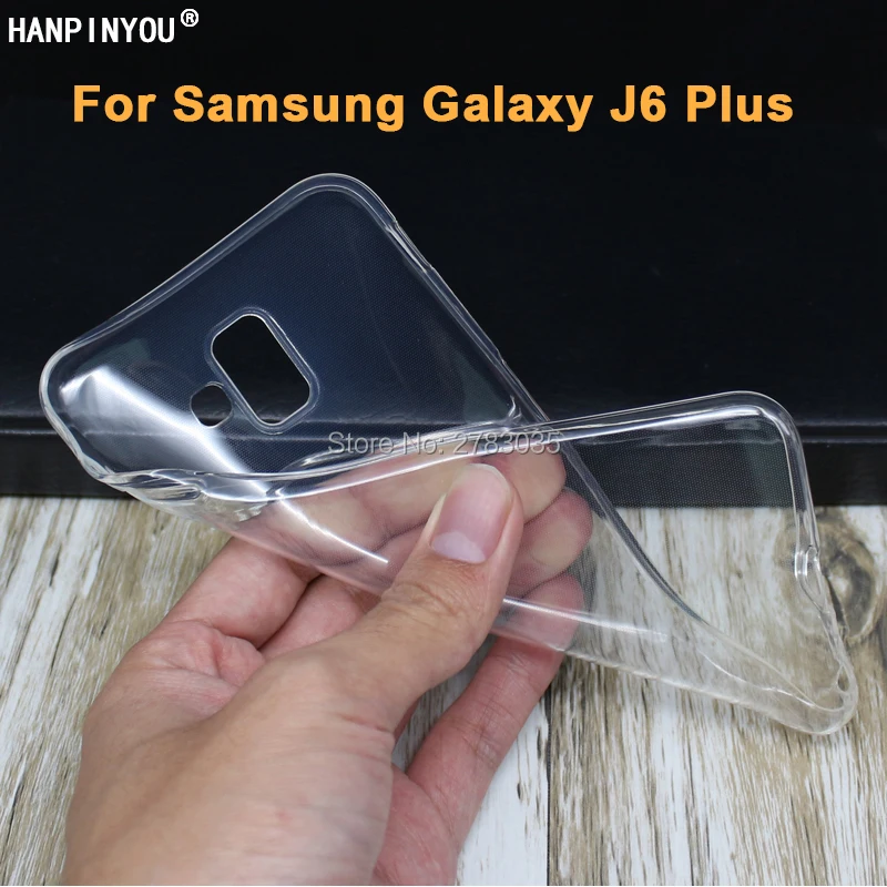 Для Samsung Galaxy J6 Plus (2018) J610F тонкий кристально прозрачный мягкий ТПУ чехол для задней