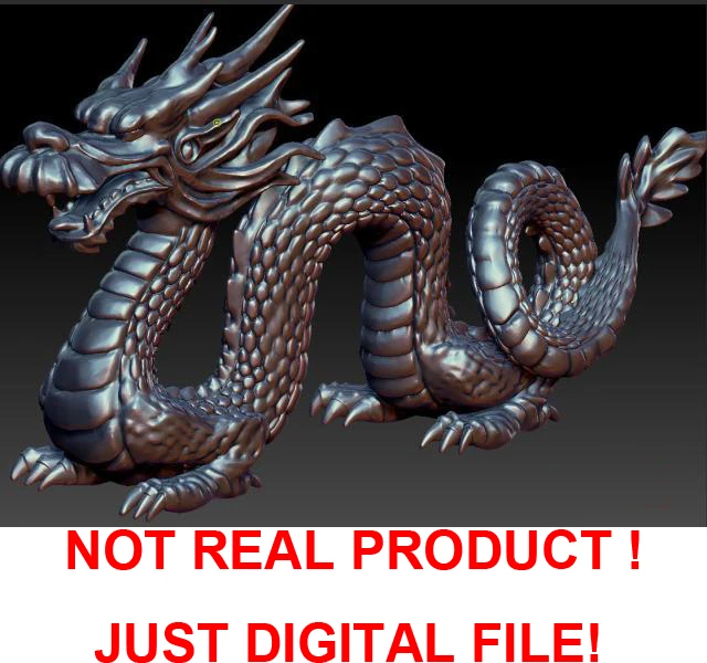 

Dragon 3D model in STL file sculpture for CNC and printer