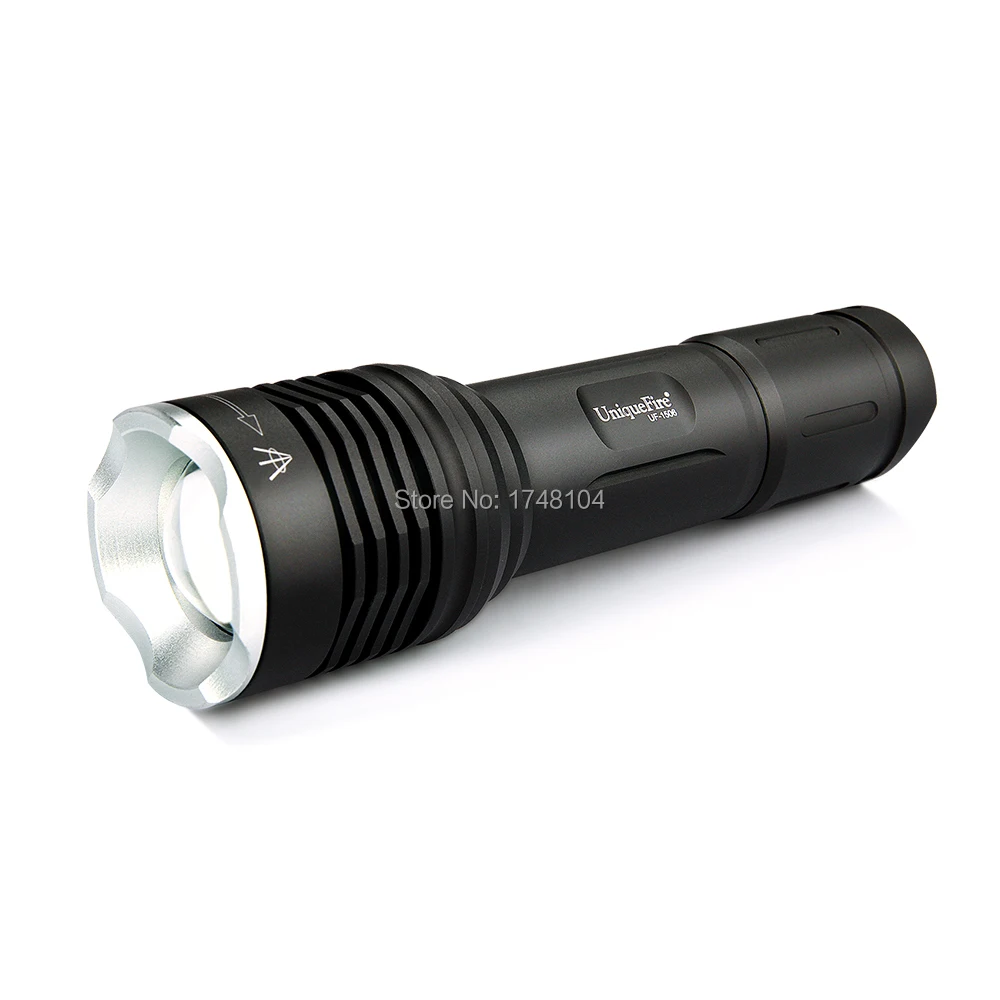 UniqueFire Free Shipping 5 Mode Black 1506 XML LED Zoomable Flashlight+Charger 1200 Lumen 20mm Convex Lens Invisible Led Torch | Лампы и