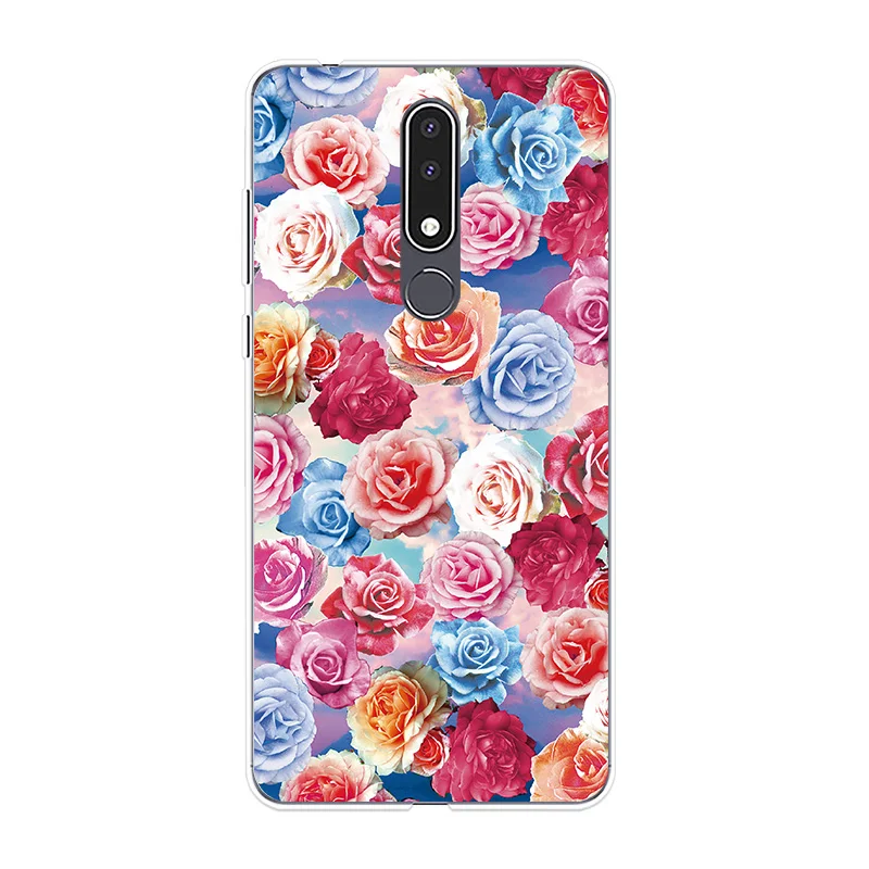 Phone Case For Nokia 1 2 3 5 6 7 8 Soft Cover Flowers Silicone Fundas 2.1 3.1 5.1 6.1 Plus 7.1 8.1 case |