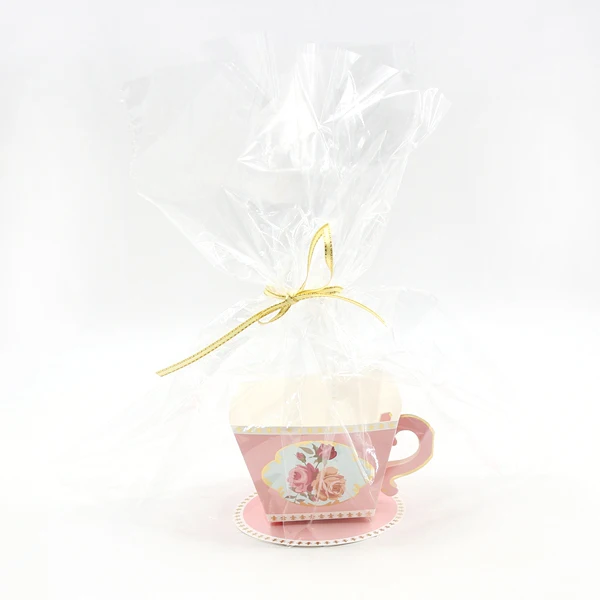 Pink Cup 10 шт./лот, чайный горшок/чайная чашка, коробки для конфет, свадебные подарки, вечерние сувениры для гостей, свадебные украшения на день рождения, Детские вечерние украшения - Цвет: Pink Cup
