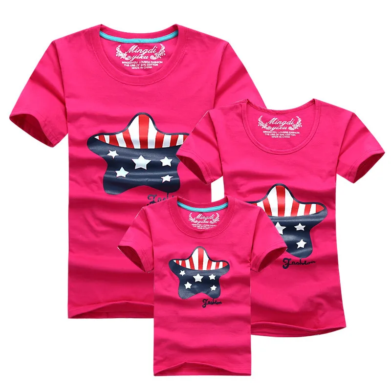 1 предмет Одинаковые комплекты для семьи с героями мультфильмов Футболка 9 цветов