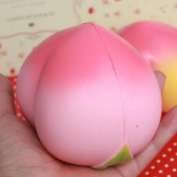 18 шт lot 11cm kawaii jumbo розовый персик Редкие сжимаемые ПУ игрушки для мальчиков и
