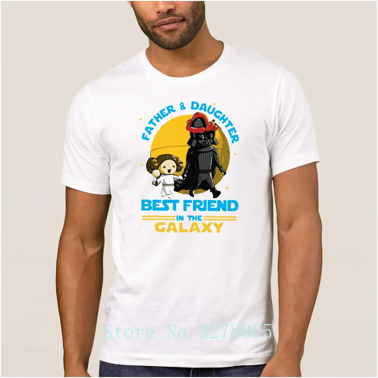 La Maxpa Costume Father And Daughter In The Galaxy T Shirt For Men Humorous T-Shirt Anti-Wrinkle O-Neck Unisex Tshirt | Мужская одежда