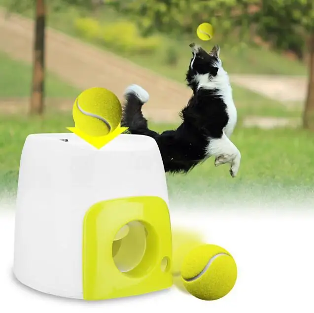 

Automatic Pet Dog Launcher Tennis Ball Doy Toy Fetch Thrower Throw Up Hyper Game Funny
