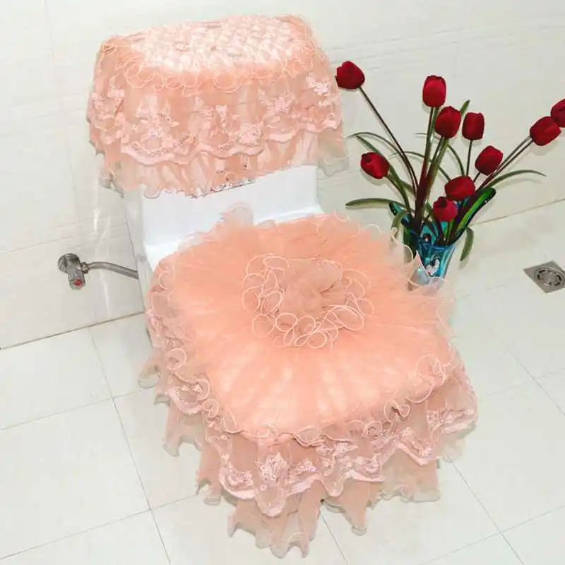 GVCD кружевная вышивка сиденье для ванной комнаты унитаза крышка бака верхняя