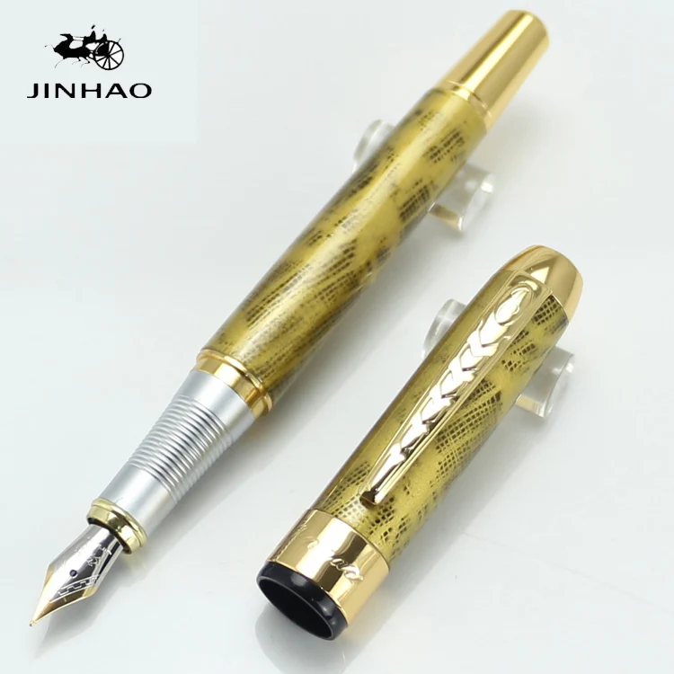 

Ручка перьевая Jinhao золотистая с абстрактным узором, 250