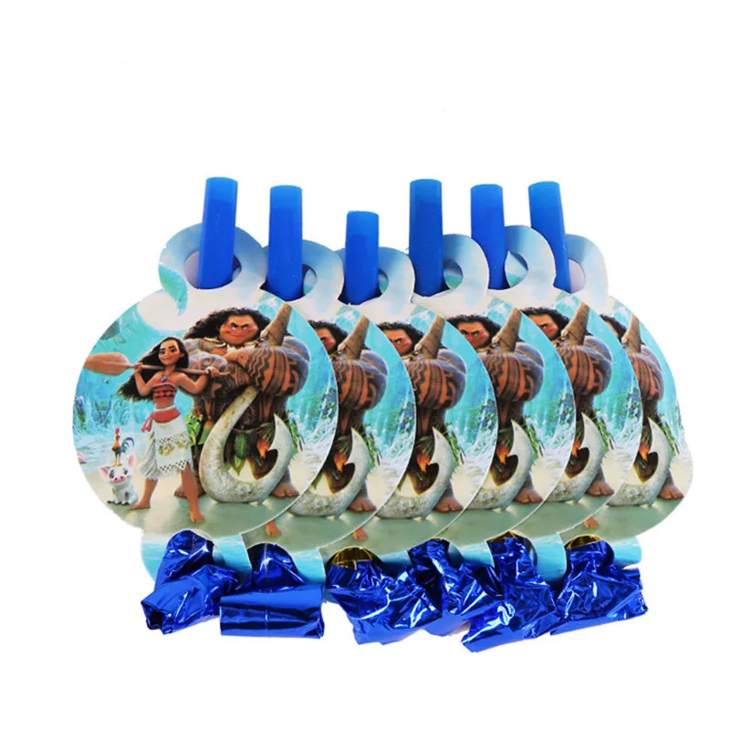 XI.BAO Ocean Romance Moana Theme Party Cartoon/Cups/Table Cover/Spoons Disposable Kids Birthday Decoration Supplies | Дом и сад