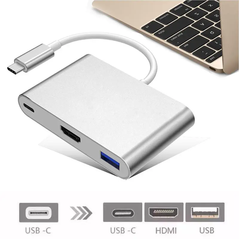 Новый USB 3.0 Type C к 4K HDMI/USB 3 1/быстрое зарядное устройство с портом OTG адаптер кабель