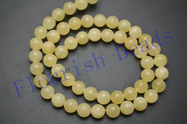 4 мм ~ 12 натуральный желтый медовый Нефритовый камень круглые бусины DIY материалы
