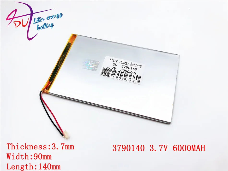 Большая емкость 3,7 V планшет батарея 6000 mah каждый бренд планшет универсальные перезаряжаемые литиевые батареи 3790140 3590140