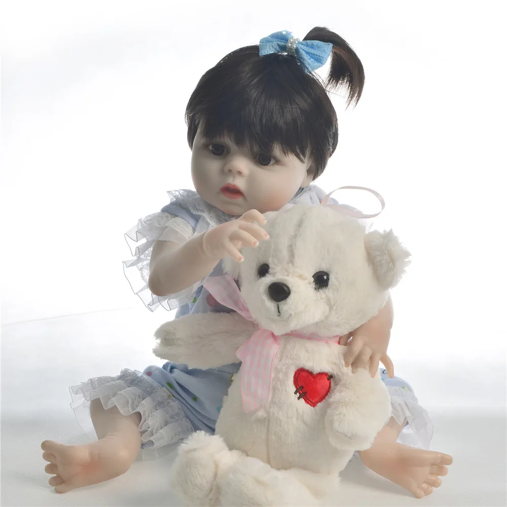 Милая девочка bb reborn 19 &quot46 см bebes corpo de silicone inteiro bonecas Baby игрушки для детей подарок |
