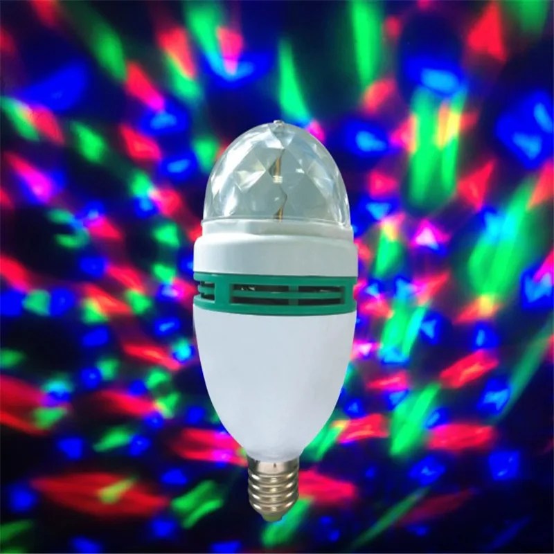 Rgb из светодиодов свет этапа дискотечный шар полноцветный 3 Вт 220 В DJ E27 в22