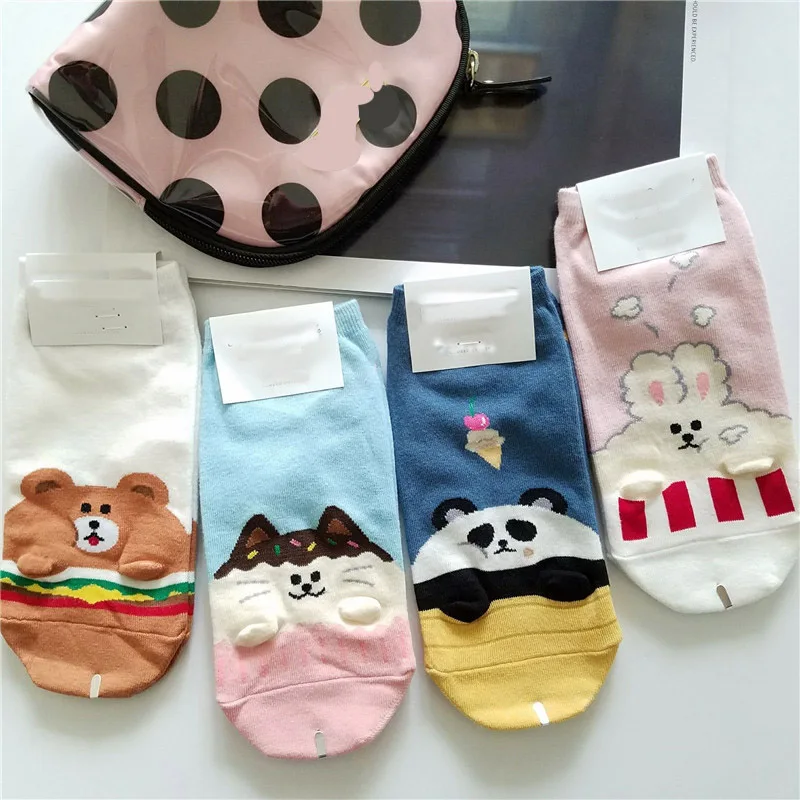 [EIOISAPRA] милые животные панда/собака/Кролик еда полные Творческие носки корейский