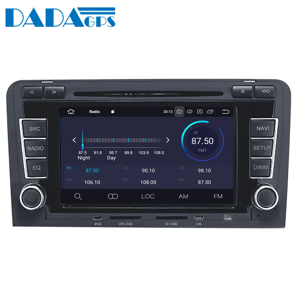 Новейший Android 9 0 Автомобильный мультимедийный dvd плеер GPS радио для Audi A3 S3 2003 2013 gps