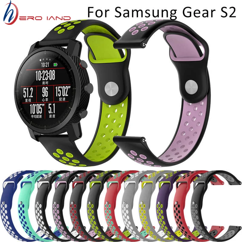 20 мм для Samsung Gear S2 ремешок Xiaomi Huami Amazfit Bip PACE Lite Youth силиконовый Garmin Vivoactive