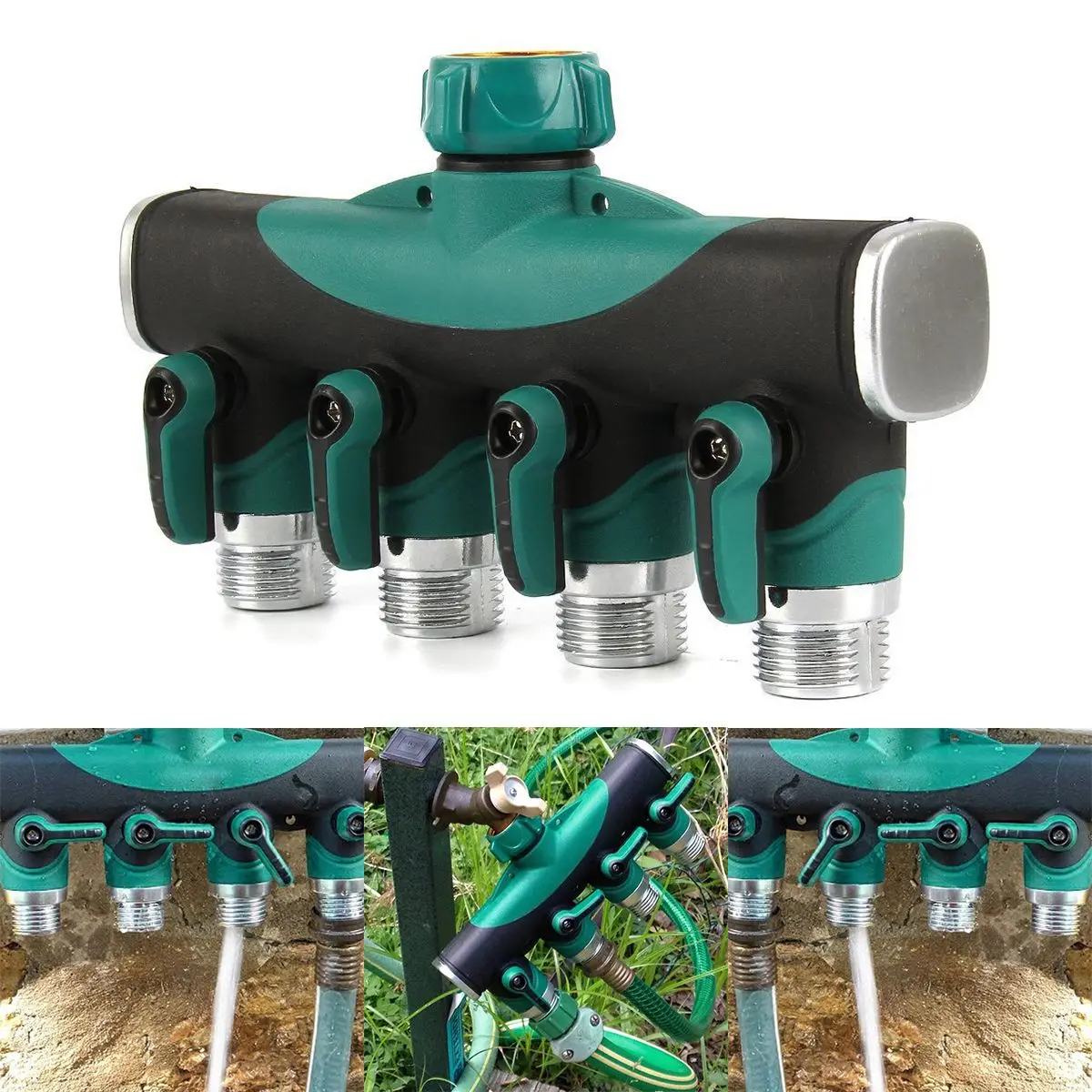 JX-LCLYL 4-полосная водопроводной воды к соединитель шланга Heavy Duty садовый шланг для