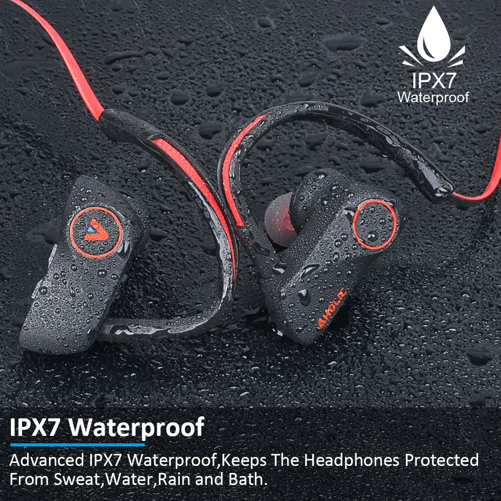 Беспроводные наушники D200 Bluetooth IPX7 водонепроницаемая Спортивная гарнитура с